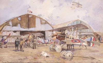 The Airfield, 1918 by Francois Flameng